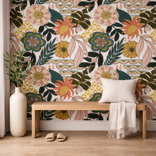 Dark Tropical Botanical Wallpaper