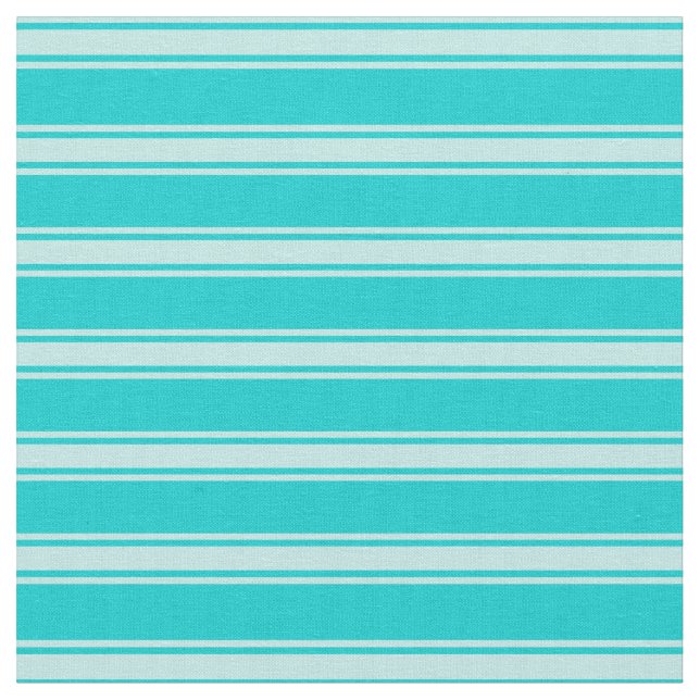 Dark Turquoise and Turquoise Coloured Stripes Fabric (Close Up)