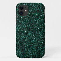 Dark Turquoise Blue Green Glitter