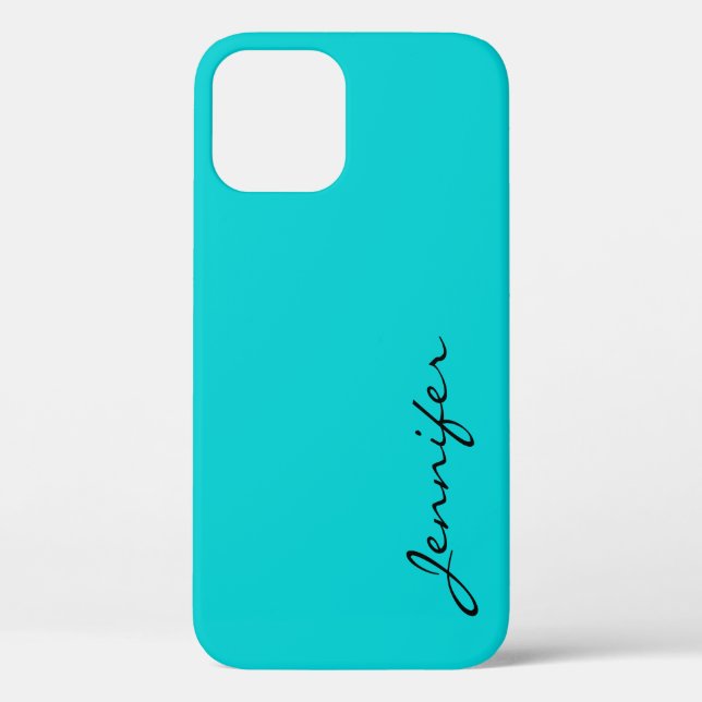 Dark turquoise colour background Case-Mate iPhone case (Back)
