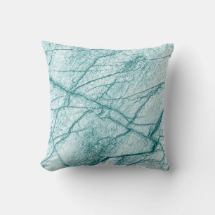 Dark Turquoise Marble Look Cushion