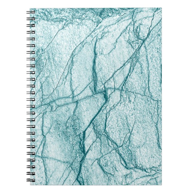 Dark Turquoise Marble Look Notebook (Front)