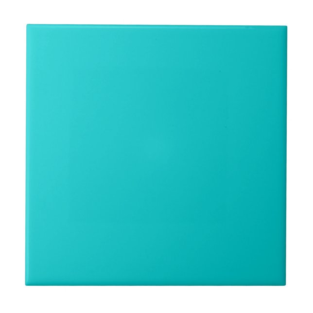 Dark Turquoise Solid Colour Ceramic Tile (Front)