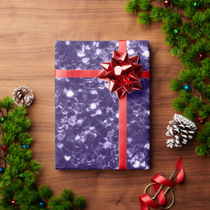 Dark ultra violet purple glitter sparkles wrapping paper