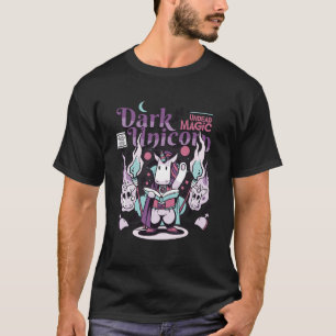 Dark Undead Black Magic Funny Goth Unicorn Pullove T-Shirt