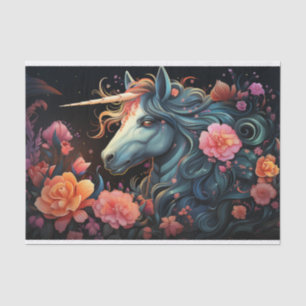 Dark Unicorn decoupage Tissue Paper
