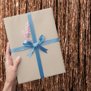 Dark Vanilla Solid Colour Wrapping Paper