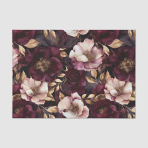 Dark Velvet Flowers Decoupage Paper