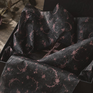 Dark Velvet Gothic Rose Celestial Tissue Paper
