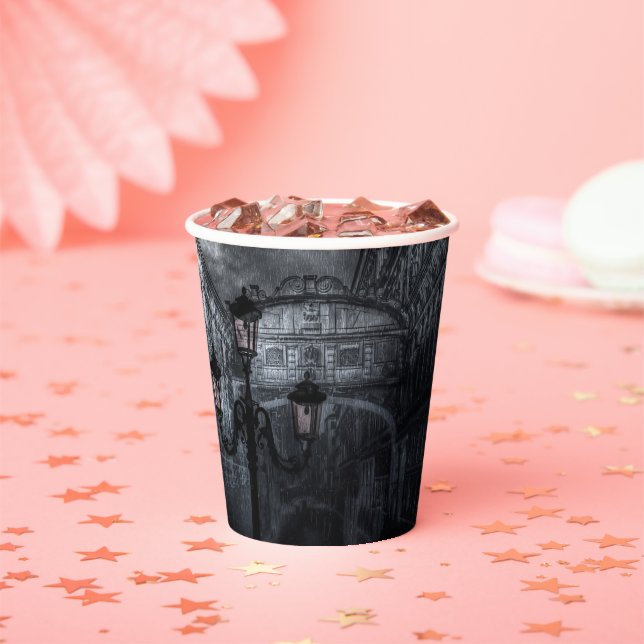 Dark Venice Rain Bridge of Sighs at Night Paper Cups (Insitu)