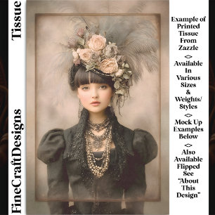 Dark Victorian Fashion, Feathers DX8R Decoupage Tissue Paper