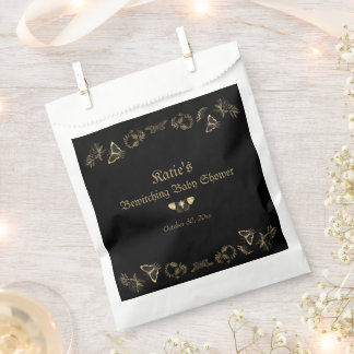Dark Victorian Gothic Halloween Baby Shower  Favour Bag