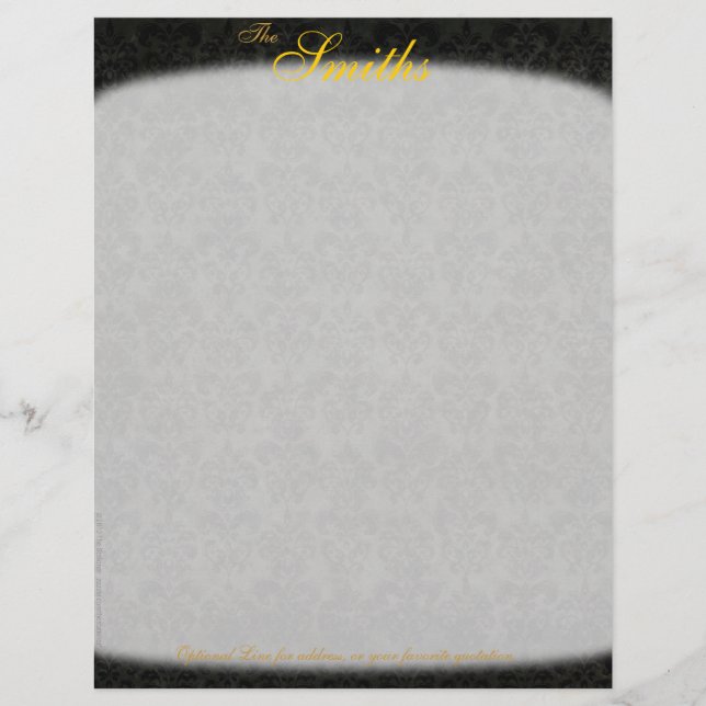 Dark Victorian Letterhead (1-sided) Design (Front)