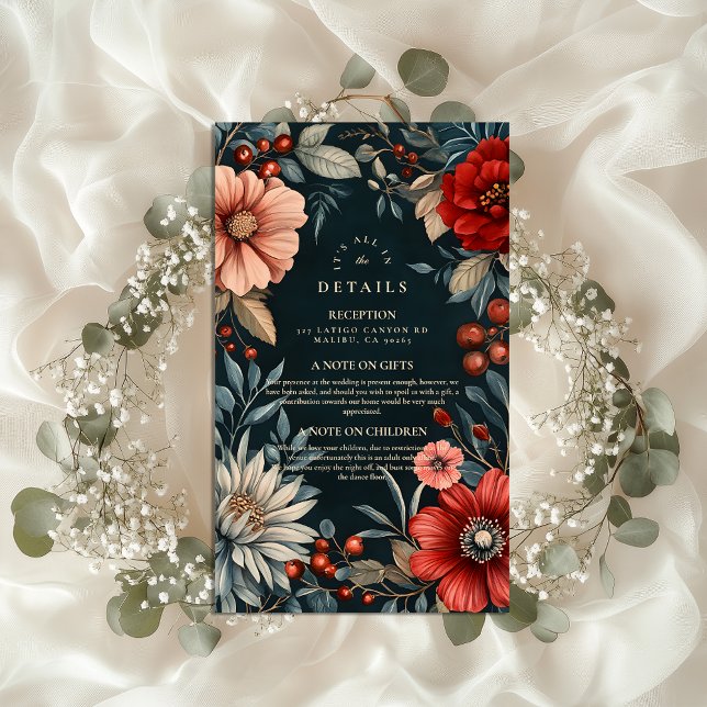 Dark Victorian Romance Wedding Enclosure Card (Creator Uploaded)