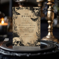 Dark Victorian Skull Moth Haunted Gathering
