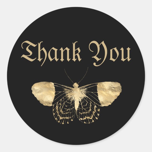 Dark Victorian Thank You Sticker (Front)