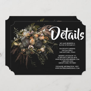 Dark vintage Floral Invitation