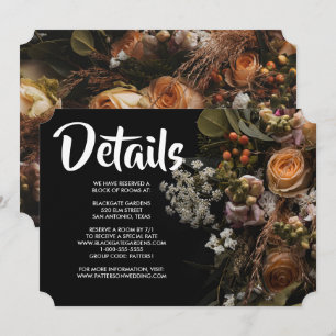 Dark vintage Floral Invitation