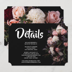 Dark vintage Floral Invitation