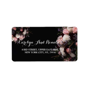 Dark vintage Floral  Label