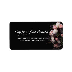 Dark vintage Floral  Label