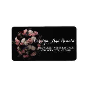 Dark vintage Floral  Label