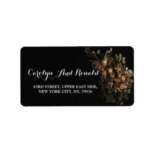 Dark vintage Floral  Label