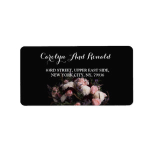 Dark vintage Floral  Label