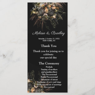 Dark vintage Floral Menu