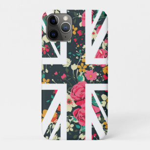 Dark Vintage Rose Union Jack British(UK) Flag Case-Mate iPhone Case
