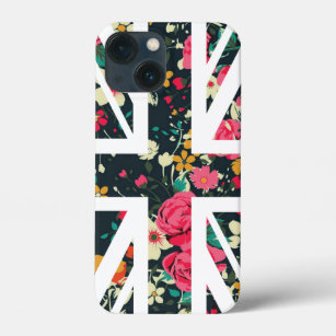 Dark Vintage Rose Union Jack British(UK) Flag iPhone 13 Mini Case