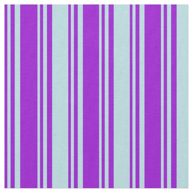 Dark Violet and Powder Blue Striped/Lined Pattern Fabric (Close Up)