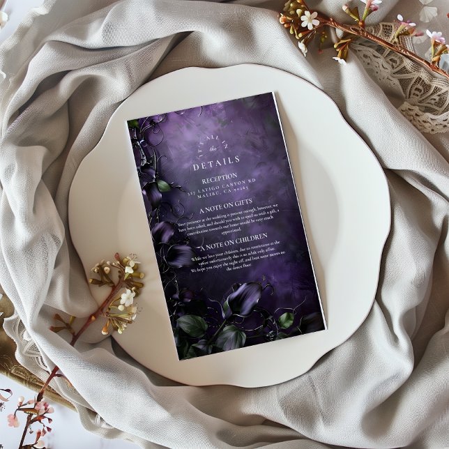 Dark Violet Gothic Romance Enclosure Card (Creator Uploaded)