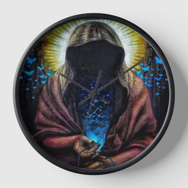 Dark Virgin Wall Clock (Front)