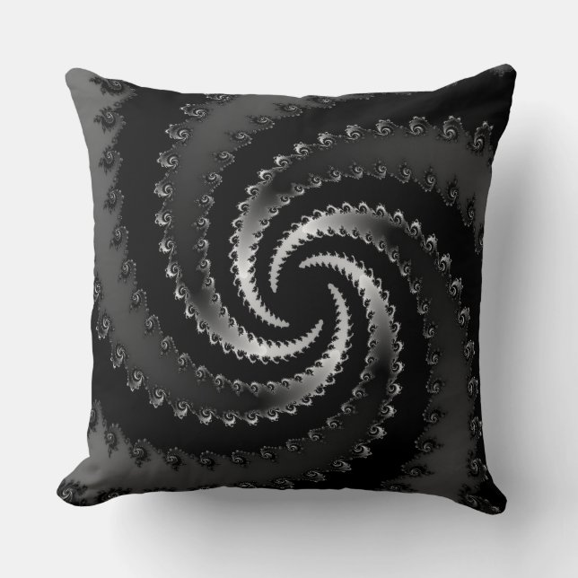 Dark Vortex Fractal Cushion (Front)