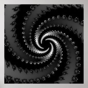 Dark Vortex Fractal Poster