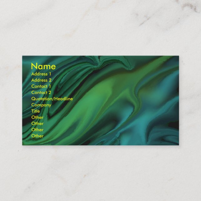 Dark Water business card (Front)