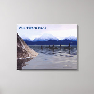 Dark Water Orca Canvas Print