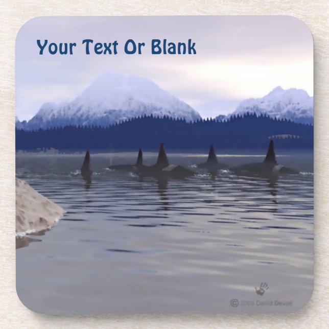 Dark Water Orca Coaster (Front)