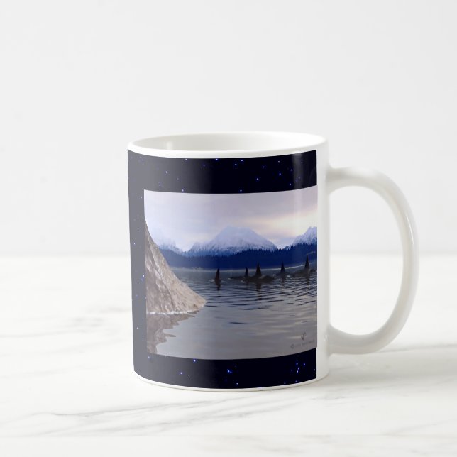 Dark Water Orca Coffee Mug (Right)