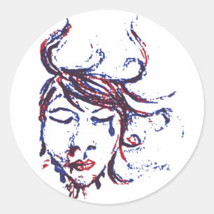 dark waters classic round sticker