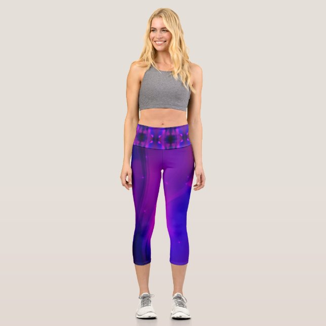 Dark Wave Capri Leggings (Front)
