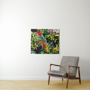 Dark wild exotic jungle tapestry