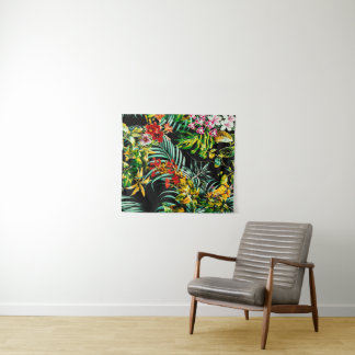 Dark wild exotic jungle tapestry