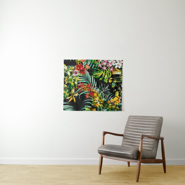Dark wild exotic jungle tapestry (In Situ (Horizontal))