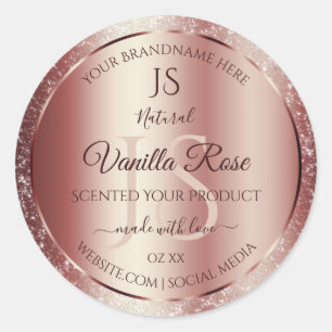 Dark Wine Red Soft Glitter Product Labels Monogram