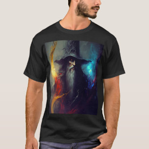 Dark Wizard Fantasy Shirt Arcane Mage Art