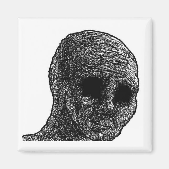 Dark Wojak magnet (Front)