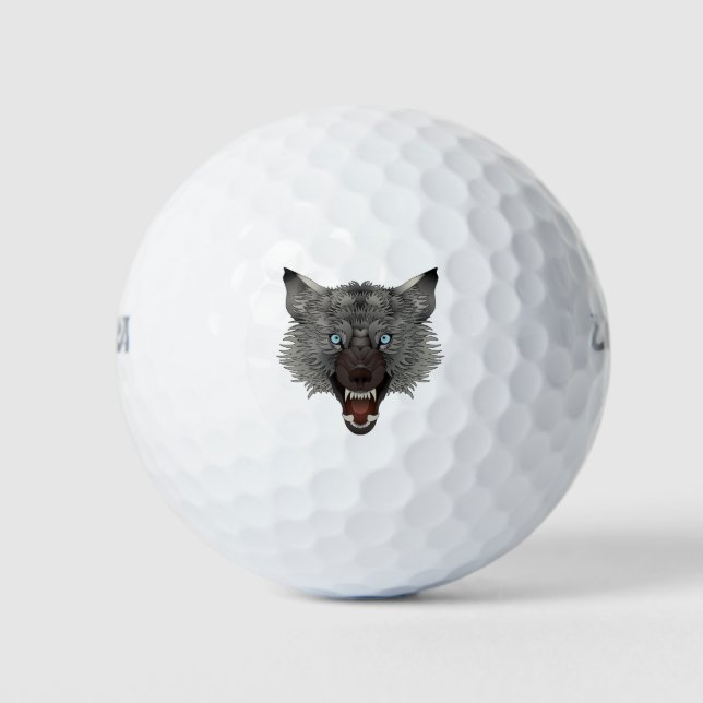 dark wolf golf balls (Front)