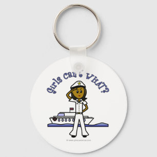 Dark Woman Captain Key Ring
